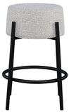 Avalon Contemporary Counter Stool with Matte Black Iron Frame – Stylish Addition for Modern Homes