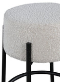 Avalon Contemporary Counter Stool with Matte Black Iron Frame – Stylish Addition for Modern Homes
