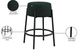 Avalon Contemporary Counter Stool with Matte Black Iron Frame – Stylish Addition for Modern Homes