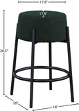 Avalon Contemporary Counter Stool with Matte Black Iron Frame – Stylish Addition for Modern Homes