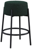 Avalon Contemporary Counter Stool with Matte Black Iron Frame – Stylish Addition for Modern Homes