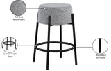Avalon Contemporary Counter Stool with Matte Black Iron Frame – Stylish Addition for Modern Homes