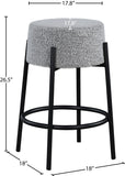 Avalon Contemporary Counter Stool with Matte Black Iron Frame – Stylish Addition for Modern Homes