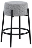 Avalon Contemporary Counter Stool with Matte Black Iron Frame – Stylish Addition for Modern Homes