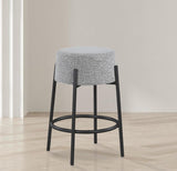 Avalon Contemporary Counter Stool with Matte Black Iron Frame – Stylish Addition for Modern Homes