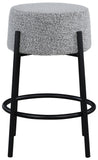 Avalon Contemporary Counter Stool with Matte Black Iron Frame – Stylish Addition for Modern Homes