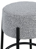 Avalon Contemporary Counter Stool with Matte Black Iron Frame – Stylish Addition for Modern Homes
