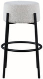 Avalon Contemporary Bar Stool with Matte Black Iron Frame - Stylish Addition for Modern Homes