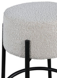 Avalon Contemporary Bar Stool with Matte Black Iron Frame - Stylish Addition for Modern Homes
