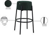 Avalon Contemporary Bar Stool with Matte Black Iron Frame - Stylish Addition for Modern Homes