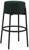 Avalon Contemporary Bar Stool with Matte Black Iron Frame - Stylish Addition for Modern Homes