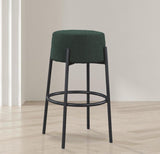 Avalon Contemporary Bar Stool with Matte Black Iron Frame - Stylish Addition for Modern Homes