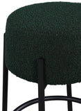 Avalon Contemporary Bar Stool with Matte Black Iron Frame - Stylish Addition for Modern Homes