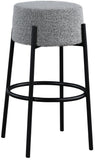 Avalon Contemporary Bar Stool with Matte Black Iron Frame - Stylish Addition for Modern Homes