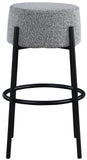 Avalon Contemporary Bar Stool with Matte Black Iron Frame - Stylish Addition for Modern Homes