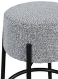 Avalon Contemporary Bar Stool with Matte Black Iron Frame - Stylish Addition for Modern Homes