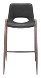 Desi Barstool (Set of 2) Black & Walnut