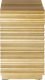 Golda Gold Leaf Side Table - Chic Hand-Carved Starburst Design for Modern Décor, 24" W x 16" D x 26" H