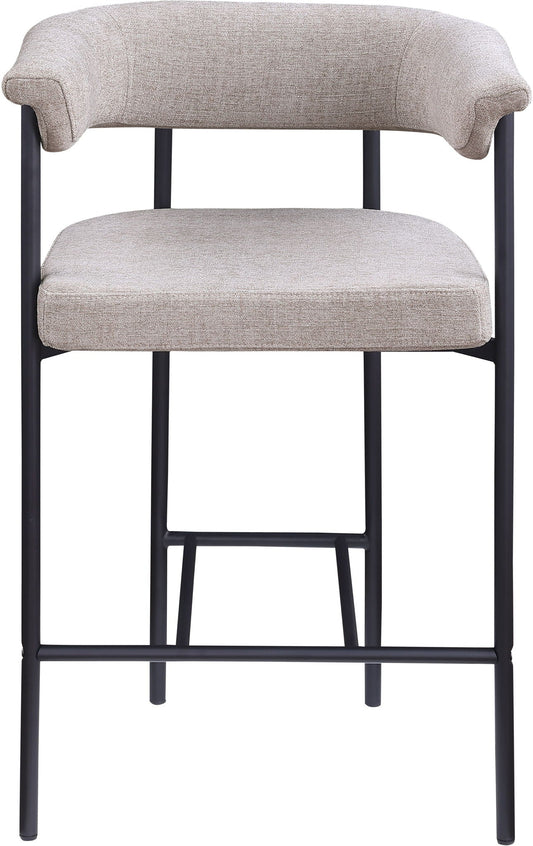 Malin - Linen Counter Stool (Set of 2) - Taupe
