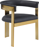 Romeo Dining Chairs Set of 2 - Stylish Vegan Leather with Modern Matte Black Frame for Comfort
