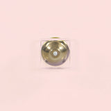 Lia Contemporary Side Table with Gold Trim and Acrylic Legs - Stylish Storage for Modern Decor