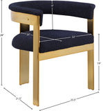 Romeo Dining Chairs Set of 2 - Stylish Vegan Leather with Modern Matte Black Frame for Comfort