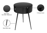 Bali Iron Contemporary Nightstand – Stylish Minimalist Table with Storage Drawer for Any Room