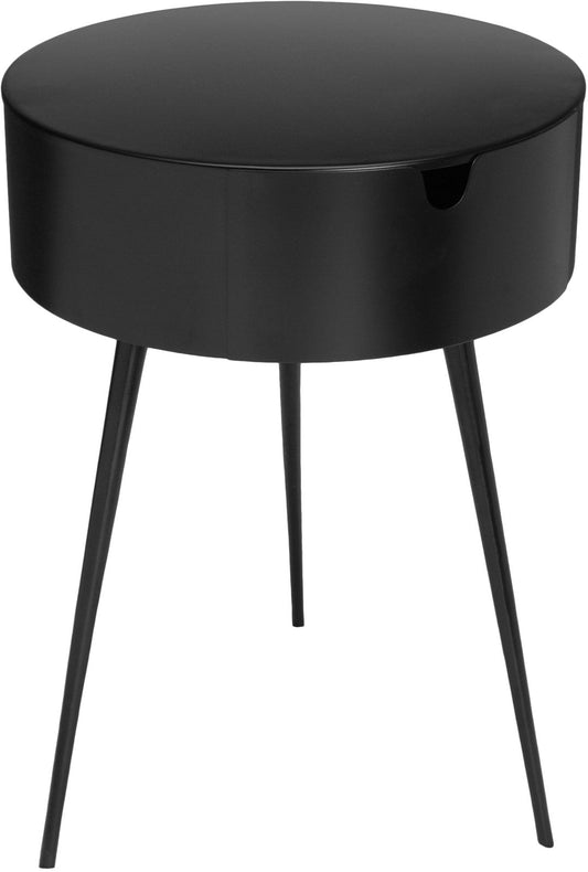 Bali Iron Contemporary Nightstand – Stylish Minimalist Table with Storage Drawer for Any Room