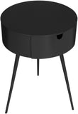 Bali Iron Contemporary Nightstand – Stylish Minimalist Table with Storage Drawer for Any Room