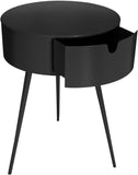 Bali Iron Contemporary Nightstand – Stylish Minimalist Table with Storage Drawer for Any Room
