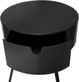 Bali Iron Contemporary Nightstand – Stylish Minimalist Table with Storage Drawer for Any Room
