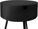 Bali Iron Contemporary Nightstand – Stylish Minimalist Table with Storage Drawer for Any Room