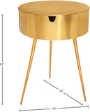 Bali Iron Contemporary Nightstand – Stylish Minimalist Table with Storage Drawer for Any Room