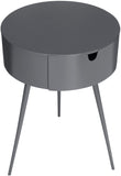 Bali Iron Contemporary Nightstand – Stylish Minimalist Table with Storage Drawer for Any Room