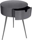 Bali Iron Contemporary Nightstand – Stylish Minimalist Table with Storage Drawer for Any Room