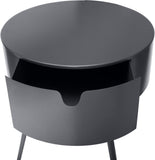 Bali Iron Contemporary Nightstand – Stylish Minimalist Table with Storage Drawer for Any Room