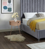 Bali Iron Contemporary Nightstand – Stylish Minimalist Table with Storage Drawer for Any Room