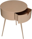 Bali Iron Contemporary Nightstand – Stylish Minimalist Table with Storage Drawer for Any Room