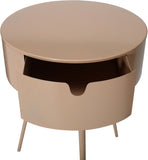 Bali Iron Contemporary Nightstand – Stylish Minimalist Table with Storage Drawer for Any Room