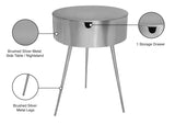 Bali Iron Contemporary Nightstand – Stylish Minimalist Table with Storage Drawer for Any Room