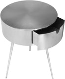 Bali Iron Contemporary Nightstand – Stylish Minimalist Table with Storage Drawer for Any Room