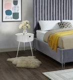 Bali Iron Contemporary Nightstand – Stylish Minimalist Table with Storage Drawer for Any Room