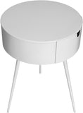 Bali Iron Contemporary Nightstand – Stylish Minimalist Table with Storage Drawer for Any Room