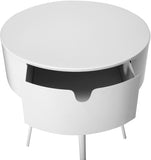 Bali Iron Contemporary Nightstand – Stylish Minimalist Table with Storage Drawer for Any Room
