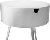 Bali Iron Contemporary Nightstand – Stylish Minimalist Table with Storage Drawer for Any Room