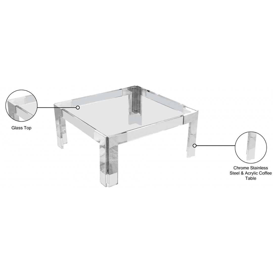 Casper Square Coffee Table - White