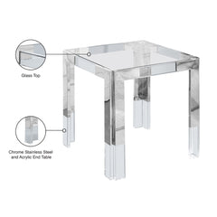 Casper End Table - White