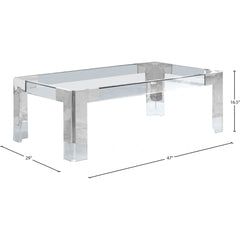 Casper Rectangular Coffee Table - White