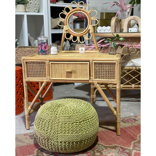 Jessie Kids Rattan Vanity and Chair