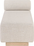 Zephyr - Linen Textured Fabric Upholstered Chaise - Painted Natural Base
